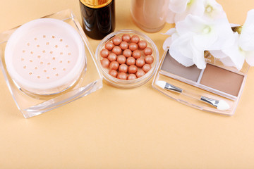 Basic make-up products, close-up