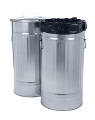 Recycling bins isolated on white