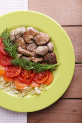 Braised wild mushrooms with vegetables and spices