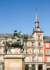 Fototapeta na wymiar Felipe III on horseback