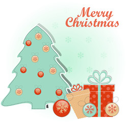 Template Christmas greeting card