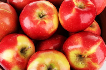 Fototapeta na wymiar Heap of apples, macro view