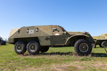 Fototapeta premium An old Soviet BTR-152 wheeled armored personnel carrier