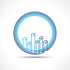 Real Estate icon for sale property concept stock vector