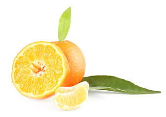 Tasty mandarins isolated on white