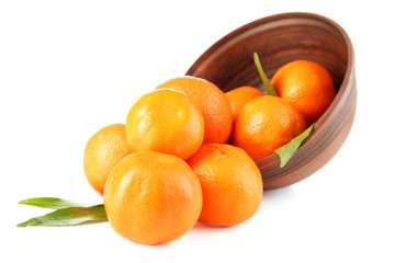 Tasty mandarins isolated on white