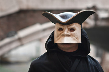 Naklejka premium Persona mascherata. Carnevale veneziano