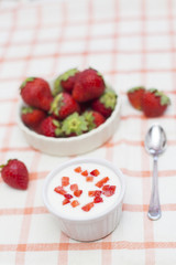 Homemade Yogurt with Strawberries