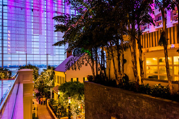 View from a balcony in the Gaylord National Resort, National Har
