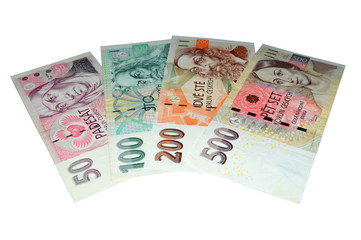 Czech crowns banknotes series