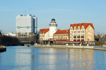 Kaliningrad, Russia - 14 DECEMBER: Fish village in Kaliningrad s