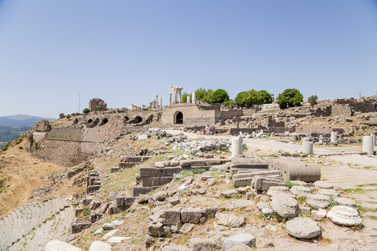 Acropolis of Pergamum. Remains in the archaeological area