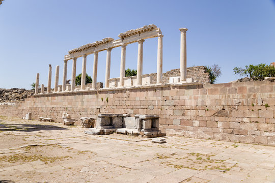 Acropolis of Pergamum, Turkey. Ancient ruins