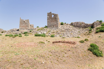 Fototapeta na wymiar Acropolis of Pergamum. The ruins of ancient fortifications
