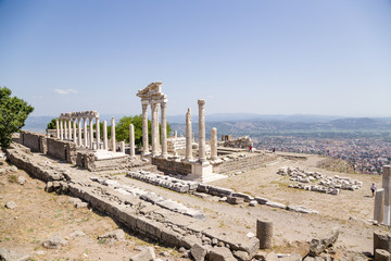 Acropolis of Pergamum. Remains of Temple of Trajan, 117-118 AD