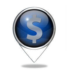money pointer icon on white background