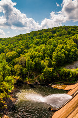 Prettyboy Dam and Gunpowder River, in Baltimore County, Maryland
