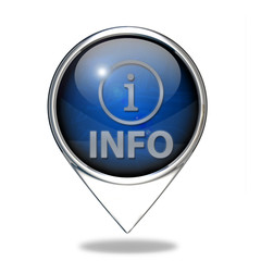 information pointer icon on white background