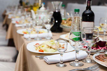 Served for a banquet table