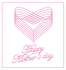 Happy Mothers's Day lettering background.