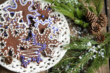 Christmas chocolate gingerbread