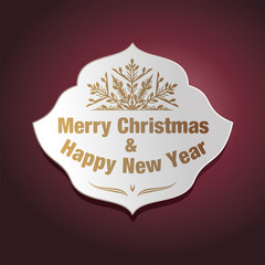 Merry Christmas & Happy New Year Greeting Card.