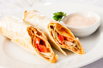 tortilla on Christmas table