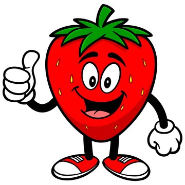 Strawberry with Thumbs Up