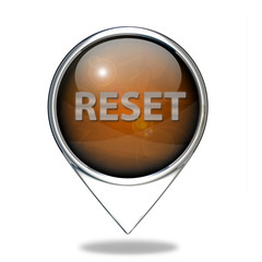 reset pointer icon on white background