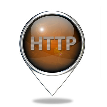 http pointer icon on white background