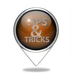 Tips & tricks pointer icon on white background