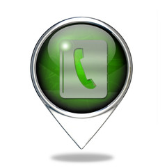 phonebook pointer icon on white background