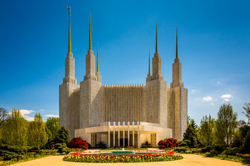 Gardens in front of the Washington DC Mormon Temple in Kensingto