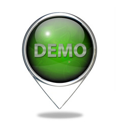 Demo pointer icon on white background