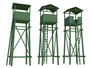 Guard Tower on a white background