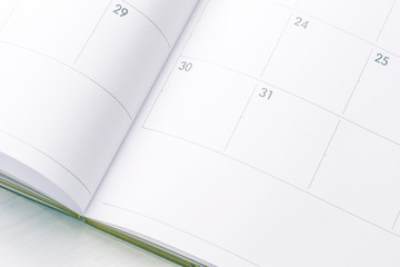 Calendar.Office supply on Desk.