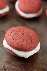 Red Velvet Peppermint Whoopie Pie