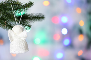 Christmas handmade decorations hanging