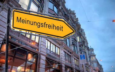 Strassenschild 23 - Meinungsfreiheit
