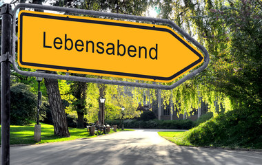Strassenschild 25 - Lebensabend