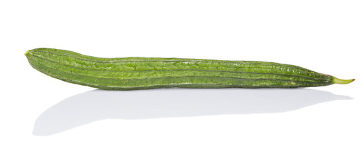Snake gourd vegetable over white background