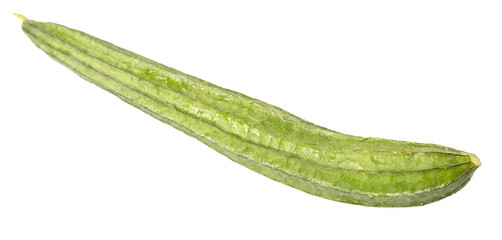 Snake gourd vegetable over white background