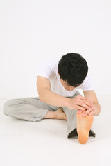 요가의 하고 있는 남성