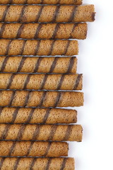 wafer Roll with chocolate flavour cream and cocoa coating