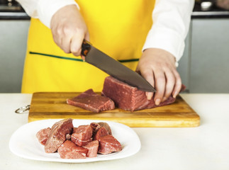 cook chopped fillet of beef