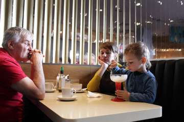 Family waiting for his child