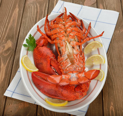 Boiled lobster