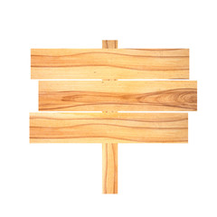 old wooden signboard isolated on white.