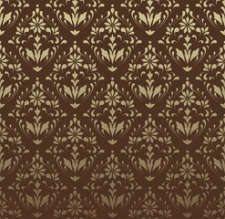 Brown Damask Pattern © Giraphics