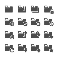 folder icon set 4, vector eps10